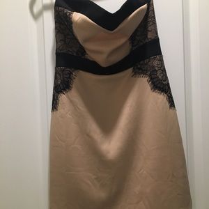 Strapless mini dress